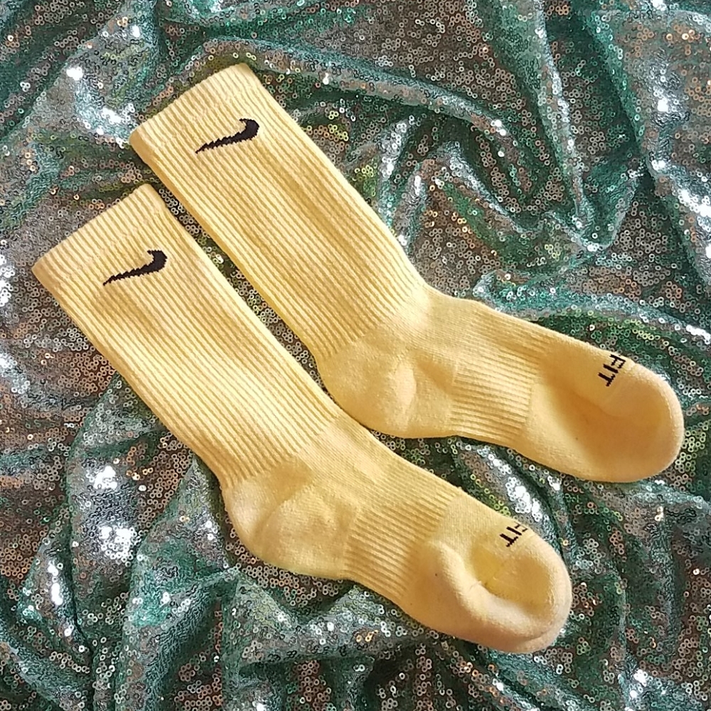 NWOT Nike ☆ Yellow Dyed Socks